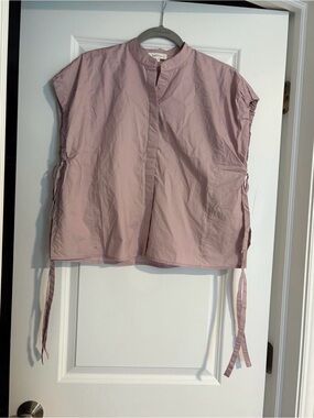 Bohme Light Pink Women's Short-Sleeve Tie-Side Top